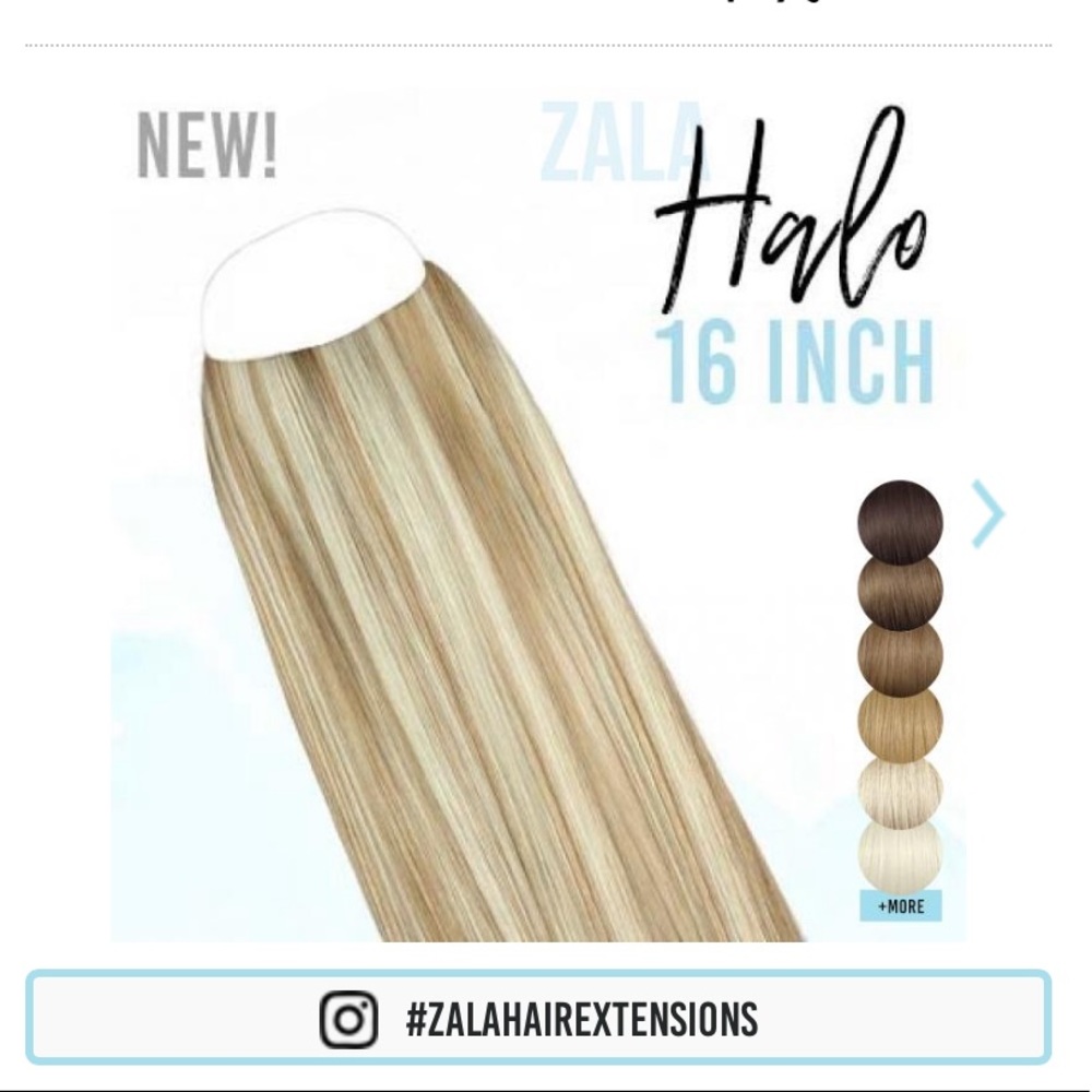 Honey beach blonde 16 inch Zara halo extensions